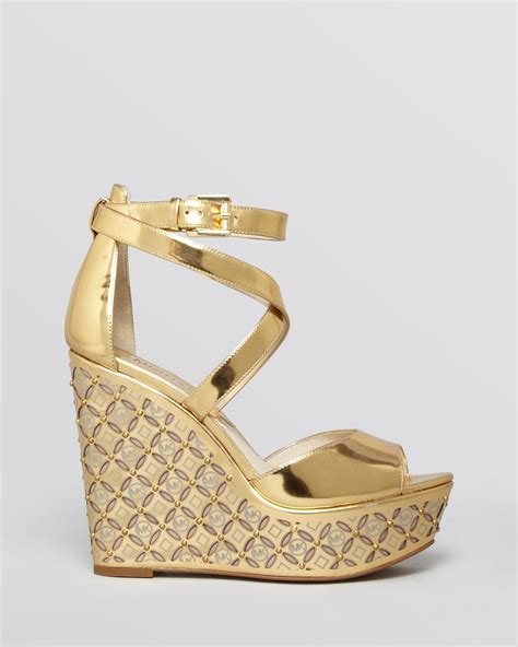 michael kors gold bow sandals|women Michael Kors sandals clearance.